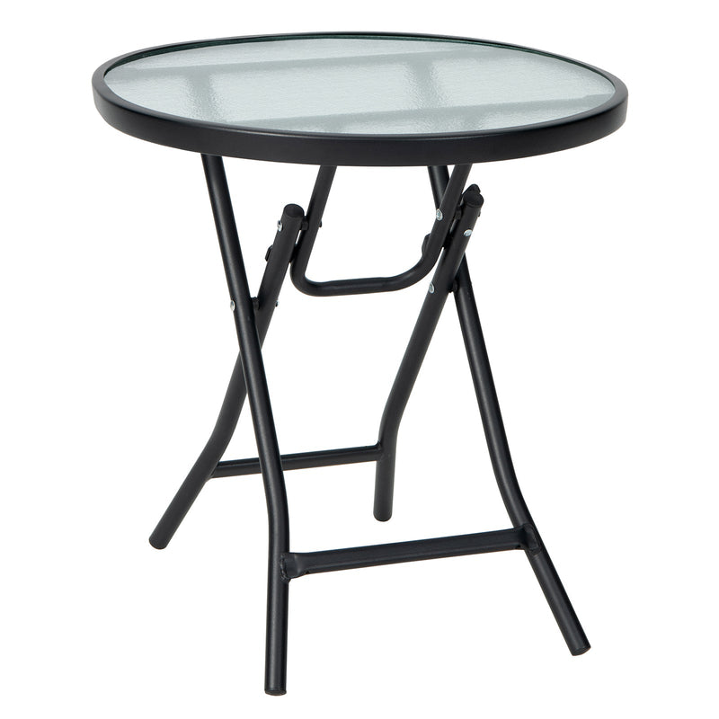 Patio Side Table with Tempered Glass Tabletop, photo 3 of 6