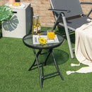 Patio Side Table with Tempered Glass Tabletop by LJGDeals
