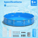 Round Above Ground Swimming Pool With Pool Cover by LJGDeals