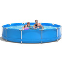 Round Above Ground Swimming Pool With Pool Cover by LJGDeals