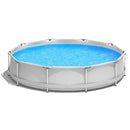 Round Above Ground Swimming Pool With Pool Cover-Blue by DirectDeals