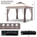 11 x 11 Feet 2-Tier Pop-Up Gazebo Tent Portable Canopy Shelter Carry Bag Mesh by LJGDeals