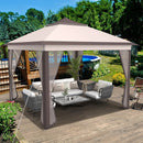 11 x 11 Feet 2-Tier Pop-Up Gazebo Tent Portable Canopy Shelter Carry Bag Mesh by LJGDeals