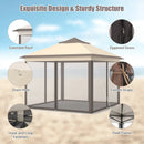 11 x 11 Feet 2-Tier Pop-Up Gazebo Tent Portable Canopy Shelter Carry Bag Mesh by LJGDeals