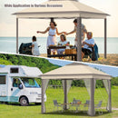 11 x 11 Feet 2-Tier Pop-Up Gazebo Tent Portable Canopy Shelter Carry Bag Mesh by LJGDeals