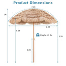 7.2 Feet Patio Thatched Tiki Umbrella Hawaiian Hula Beach Umbrella by LJGDeals