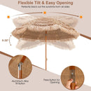 7.2 Feet Patio Thatched Tiki Umbrella Hawaiian Hula Beach Umbrella by LJGDeals