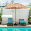 8 Feet Patio Thatched Tiki Umbrella Hawaiian Hula Beach Umbrella by LJGDeals