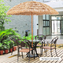 8 Feet Patio Thatched Tiki Umbrella Hawaiian Hula Beach Umbrella by LJGDeals