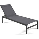 6-Position Chaise Lounge Chairs with Rustproof Aluminium Frame-Brown by DirectDeals