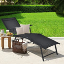 Patio Foldable Chaise Lounge Chair with Backrest and Footrest by LJGDeals