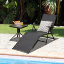 Patio Foldable Chaise Lounge Chair with Backrest and Footrest by LJGDeals