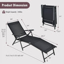 Patio Foldable Chaise Lounge Chair with Backrest and Footrest by LJGDeals