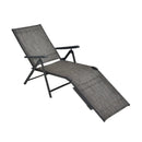 Patio Foldable Chaise Lounge Chair with Backrest and Footrest by LJGDeals