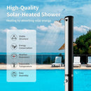 7.2 Feet 9.3 Gallon Solar Heated Shower with Adjustable Head and Foot Tap by LJGDeals