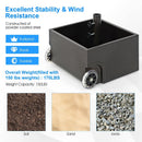 150 Pounds Patio Umbrella Base Stand Wheels Planter Outdoor by LJGDeals