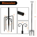 String Light Poles 2 Pack Outdoor Metal Poles with Top Arc Hook and 5-Prong Base by LJGDeals