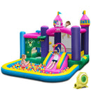 6-in-1 Kids Inflatable Unicorn-themed Bounce House with 735W Blower by LJGDeals