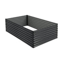 71 Inch Galvanized Metal Raised Garden Bed for Garden Backyard-Dark Gray by LJGDeals