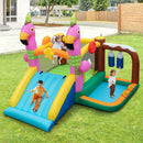 7-in-1 Flamingo Inflatable Bounce House with Slide without Blower by LJGDeals