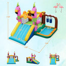 7-in-1 Flamingo Inflatable Bounce House with Slide without Blower by LJGDeals