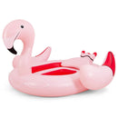 6 People Inflatable Flamingo Floating Island with 6 Cup Holders for Pool and River by LJGDeals