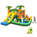 Big Inflatable Bounce House with Slide and Ball Pits for Indoor and Outdoor with 735W Blower by LJGDeals