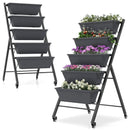 5-Tier Vertical Raised Garden Bed with Wheels and Container Boxes by LJGDeals