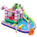 9-in-1 Inflatable Sweet Candy Water Slide Park with 680W Blower by LJGDeals