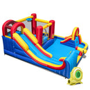 7 in 1 Outdoor Inflatable Bounce House with Water Slides and Splash Pools with 735W Blower by DirectDeals