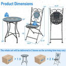 3 Piece Patio Bistro Set with Mosaic Pattern by LJGDeals