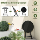 23 Inch Round Bistro Table with Tempered Glass Tabletop by LJGDeals