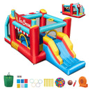 5-in-1 Ice Cream Inflatable Bounce House with Ball Pit and Slide with 520W Blower by LJGDeals
