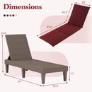 Patio Lounge Outdoor Recliner Chair with Cushion 3-Position Adjustable Backrest
