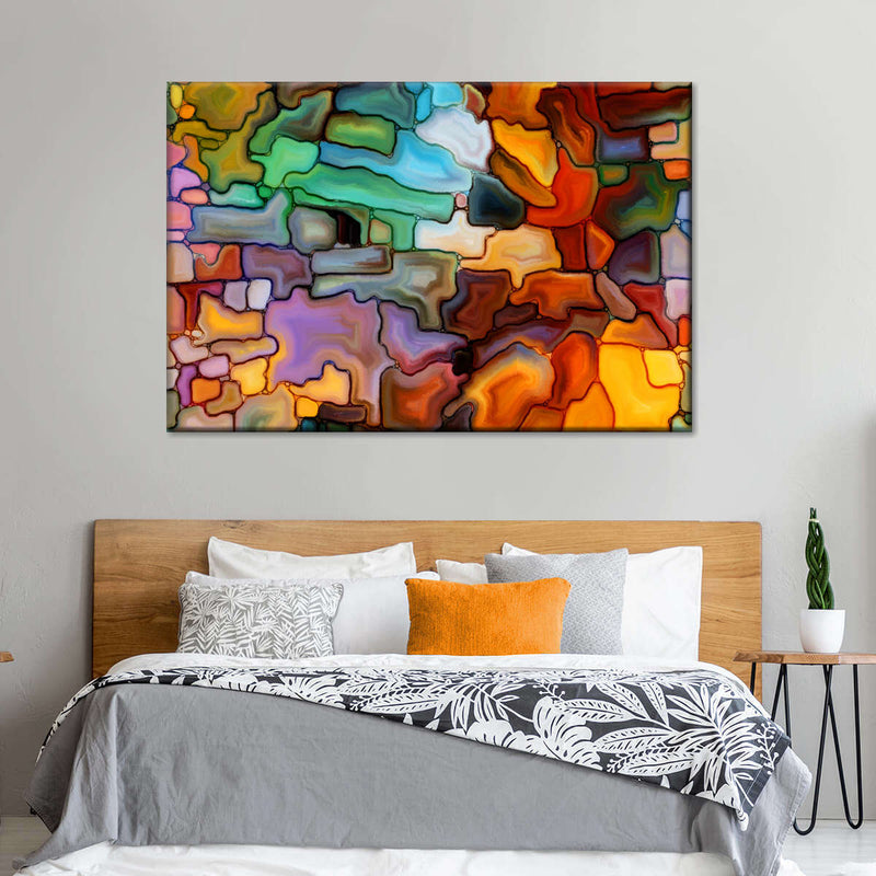 Abstract Fused Glass Wall Art