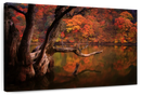Orange Autumn Lake Wall Art