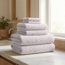 Turkish Cotton Ribbed 6-Piece Bath Towel Set - Georgiana Collection by Great Bay Home