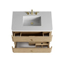 James Martin Allamari 36" Floating Single Bathroom Vanity, Dune Mist