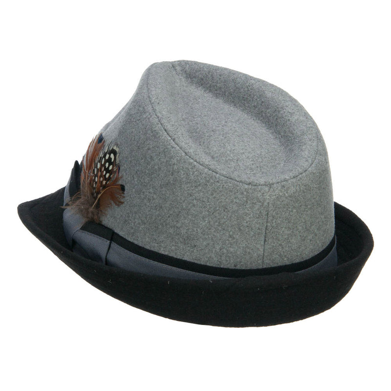 Two Tone Fedora with Feather