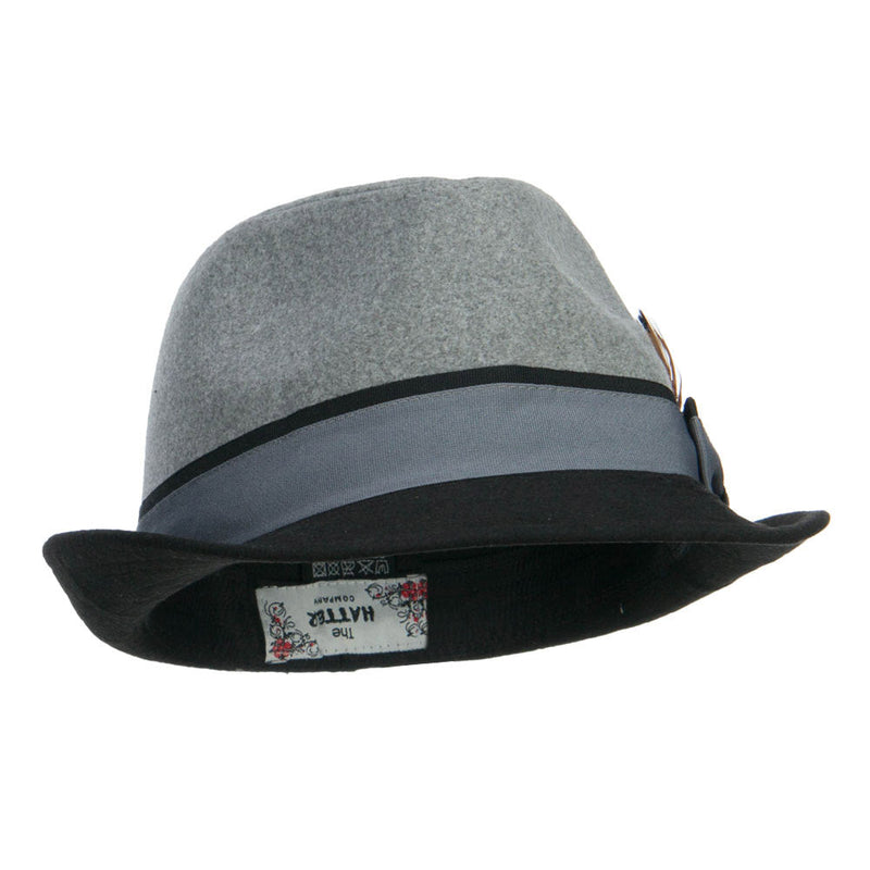 Two Tone Fedora with Feather