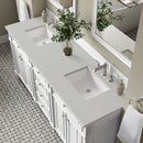 James Martin Bristol 72" Double Bathroom Vanity, Bright White
