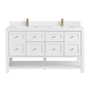 James Martin Breckenridge 60" Double Bathroom Vanity, Bright White