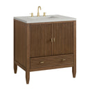 James Martin Myrrin 30" Single Bathroom Vanity, Mid-Century Walnut