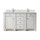 James Martin Bristol 60" Double Bathroom Vanity, Bright White