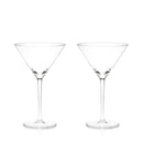 Raye Stemmed Crystal Martini Glasses Set of 2