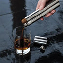 Stainless Steel Cigar Holder and Flask by Viski