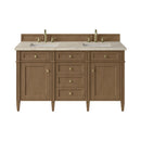James Martin Brittany 60" Double Bathroom Vanity, Pecan
