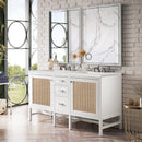 James Martin Addison 60" Double Bathroom Vanity, Glossy White