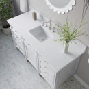 James Martin Brittany 60" Single Bathroom Vanity, Bright White