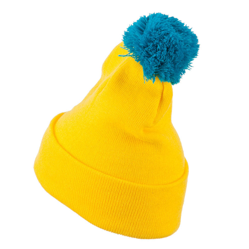 Neon Two Tone Pom Cuff Beanie